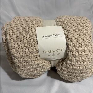 Threshold Chunky Knit Oversized Throw in Beige